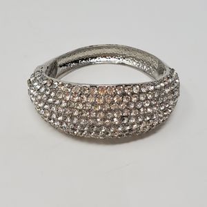 Silver Toned Rhinestone Bracelet